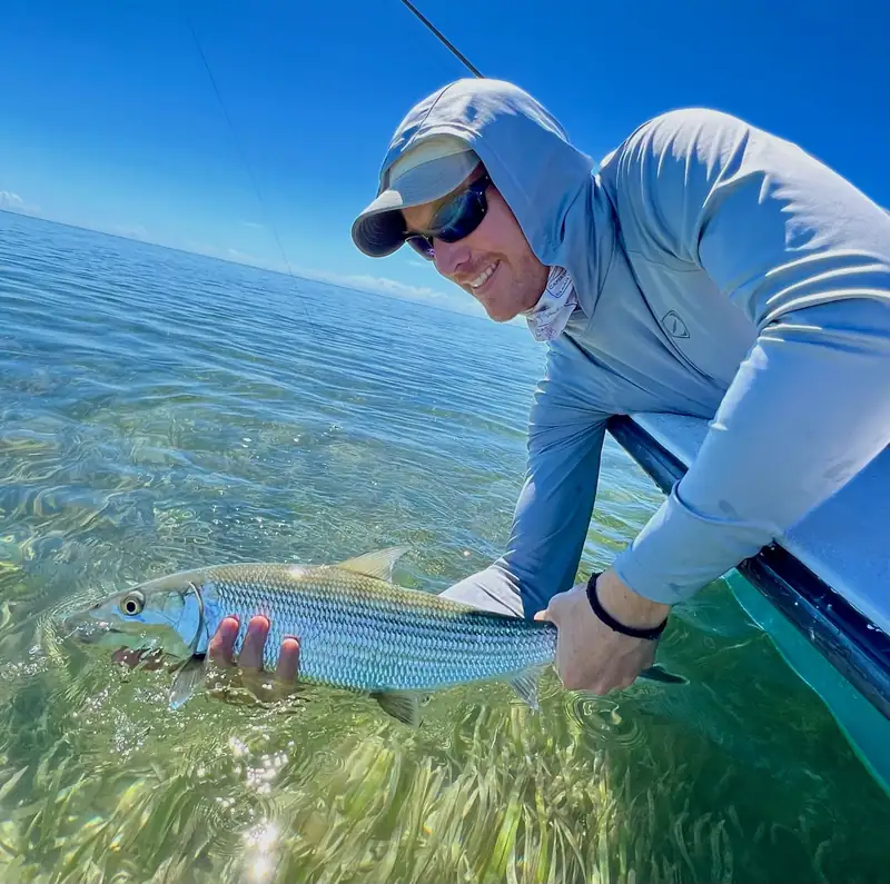 Bonefish being released on the Key West flats